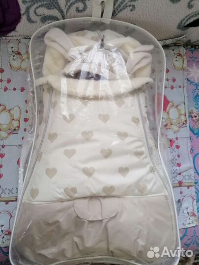 Конверт на выписку для девочки зимний 2в1