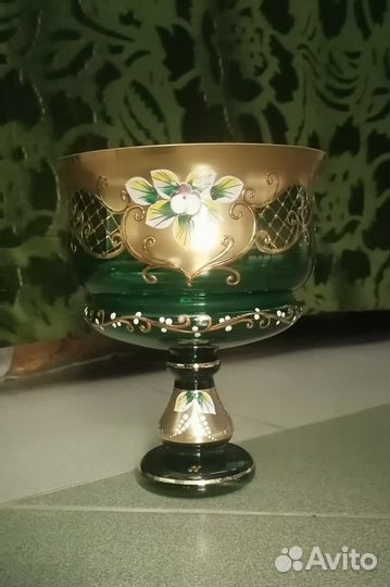 Ваза Богемское стекло