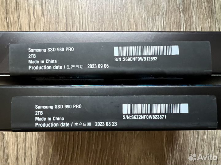 Новые SSD Samsung 980Pro/990Pro 2Tb Оригинал