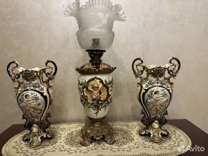 Керосиновая лампа антикварная