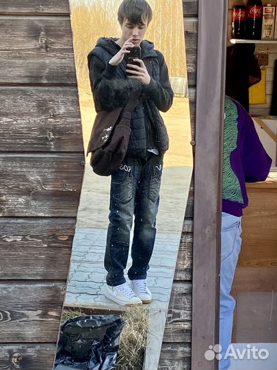 Сумка винтажная почтальен через плечо y2k