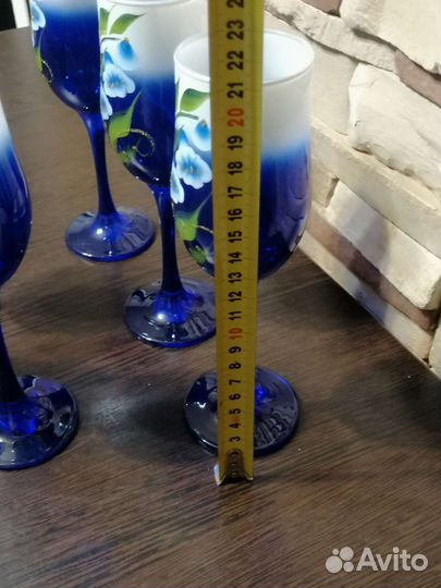 Фужеры цветное стекло СССР
