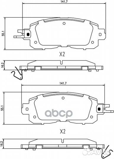 Колодки тормозные nissan leaf(ZE0) /teana(J33) п