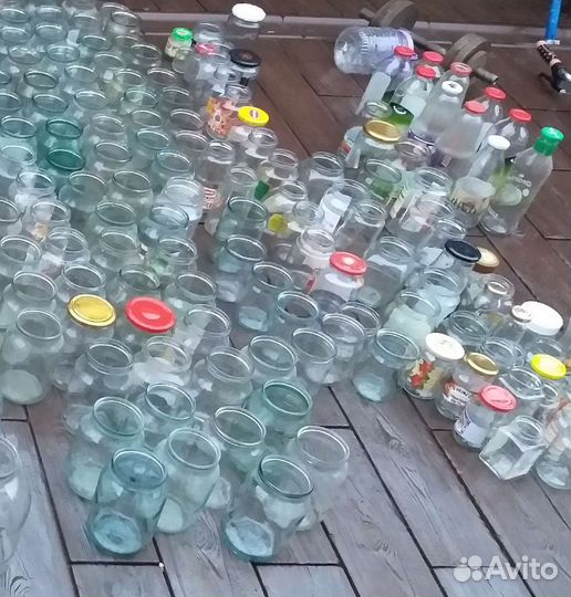 Бутылки и банки стеклянные