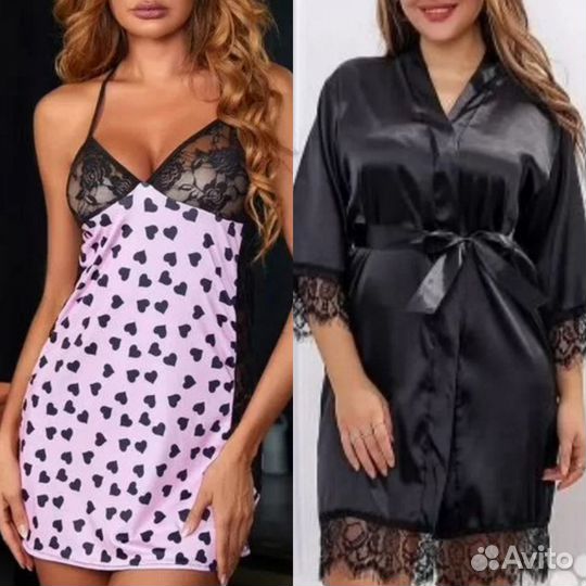 Халат и пеньюар, комплект