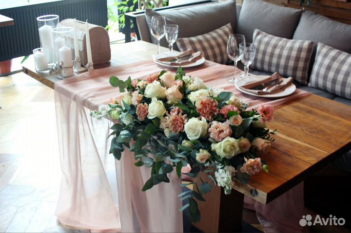 Оформление зала на свадьбу