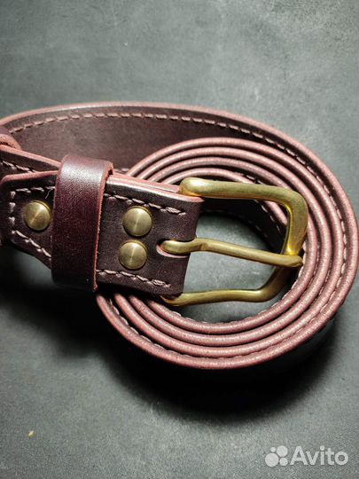 Ремень из натуральной кожи ручной работы