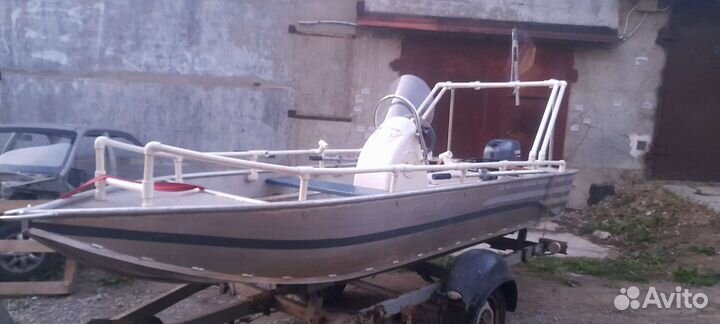 Лодка + мотор 9.9 + прицеп