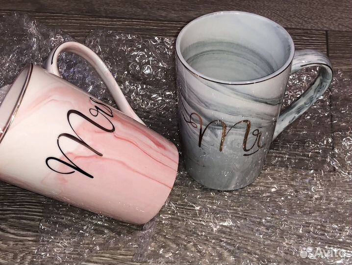 Новый набор кружек для молодоженов Mr.&Mrs