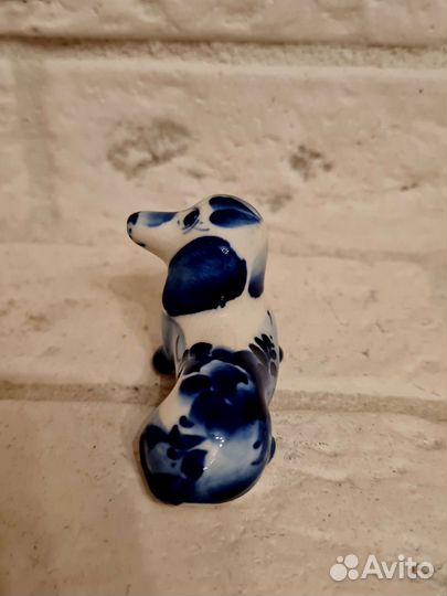 Такса фигурка гжель