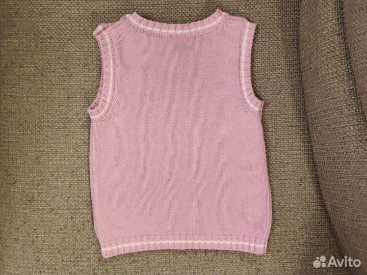 Жилетка для девочки вязаная 98