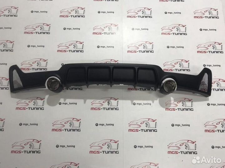 Диффузор BMW 4 F32 Матовый 1x1 + Матовый карбон