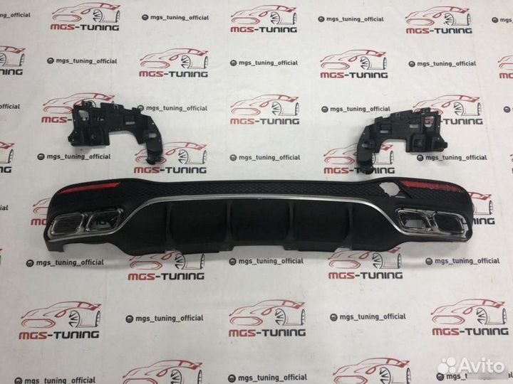 Задний диффузор на Mercedes GLE в стиле 63 AMG