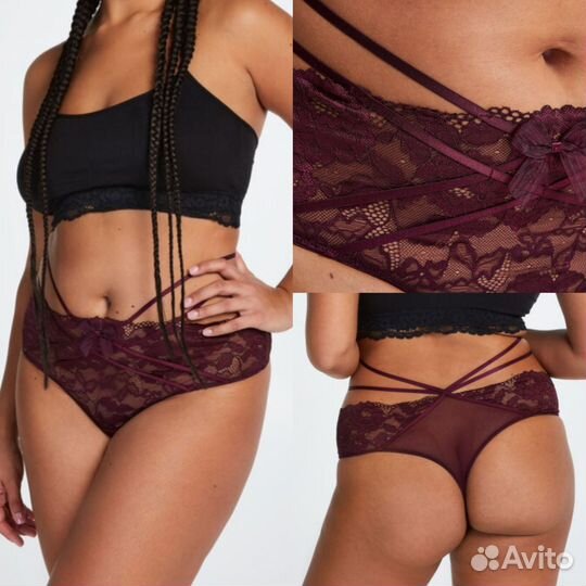 Новые женские стринги 3XL/62-64 Hunkemöller винный