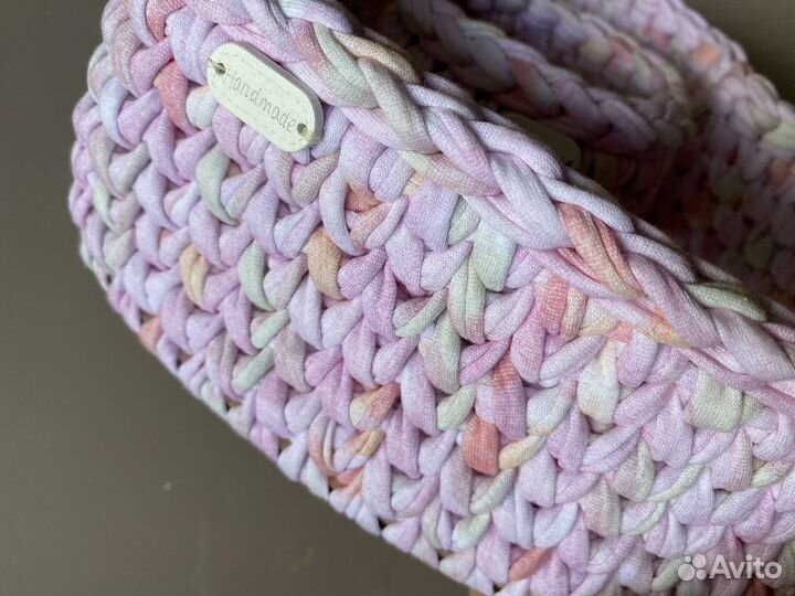 Трикотажная корзинка, интерьерная корзина