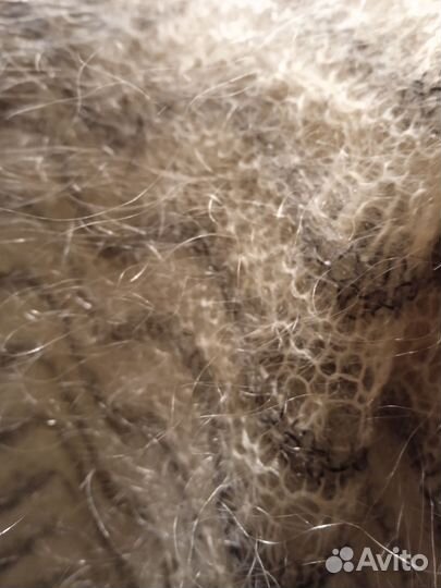 Пуховый ажурный шарф 117 на 54 см