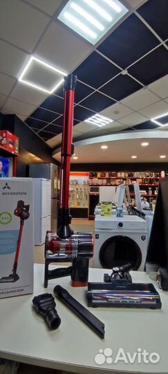 Пылесос accesstyle VH180N03DR, 180Вт, черный/красн