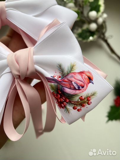 Зимние бантики для девочек