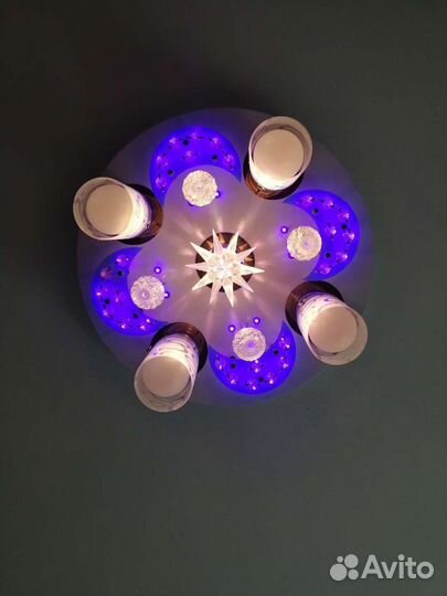 Люстра потолочная с цветной Led подсветкой