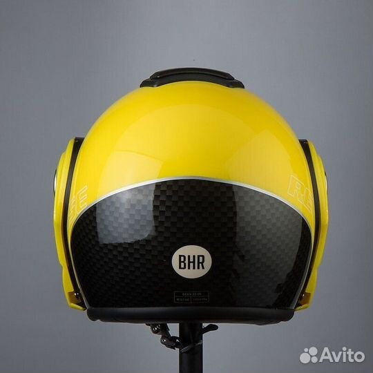 Flip-Up Motorcycle Мотошлем BHR 807 reverse Yellow