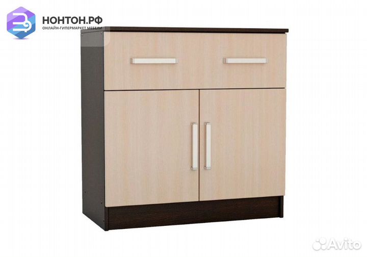 Комод Бася с ящиком дуб беленый / венге