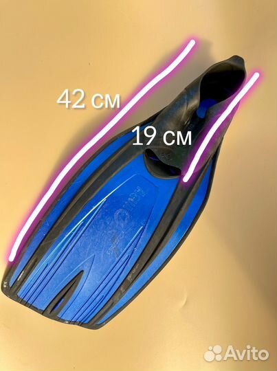 Ласты для плавания детские и очки