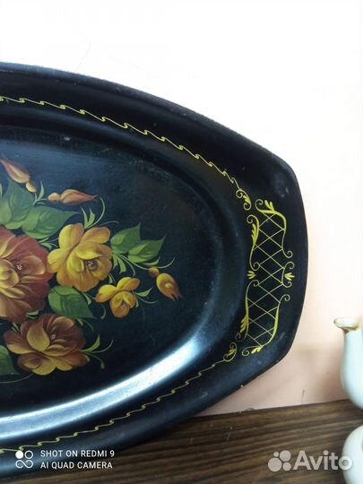 Поднос металлический СССР. Винтаж