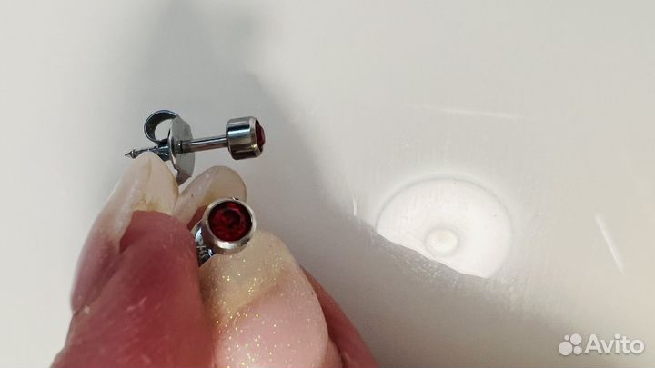 Сережки гвоздики медицинский сплав