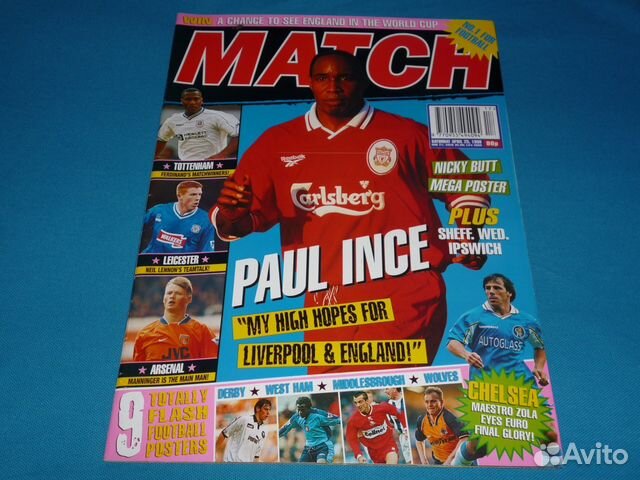 Match футбольный английский журнал 1998 год