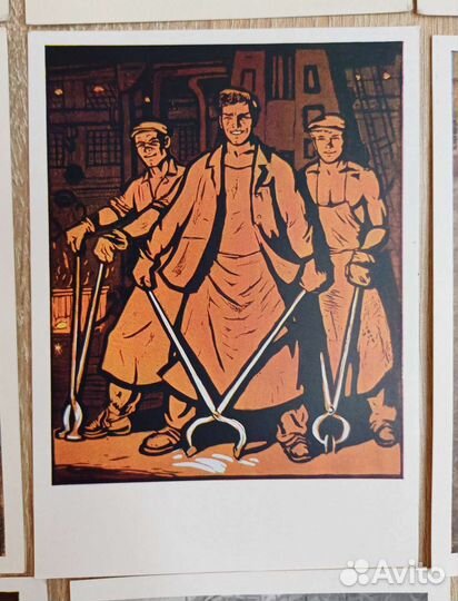 Рабочие, 22 открытки, 50-80е годы