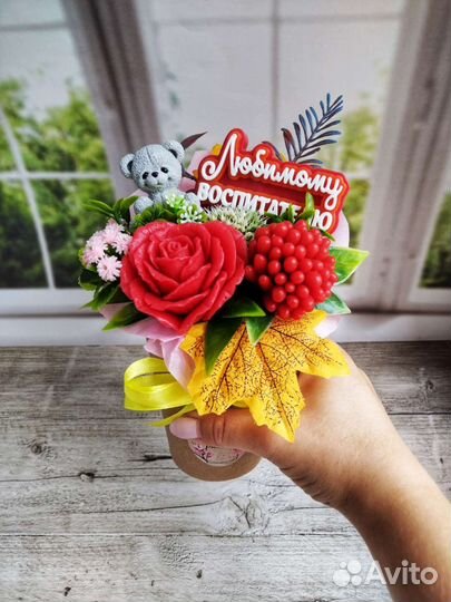 Букет из мыла Воспитателю