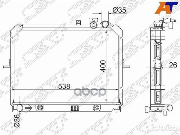 Радиатор Kia Bongo 04-19 KI0007-1 Sat