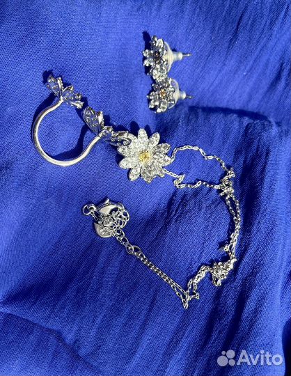Комплект Swarovski ромашки