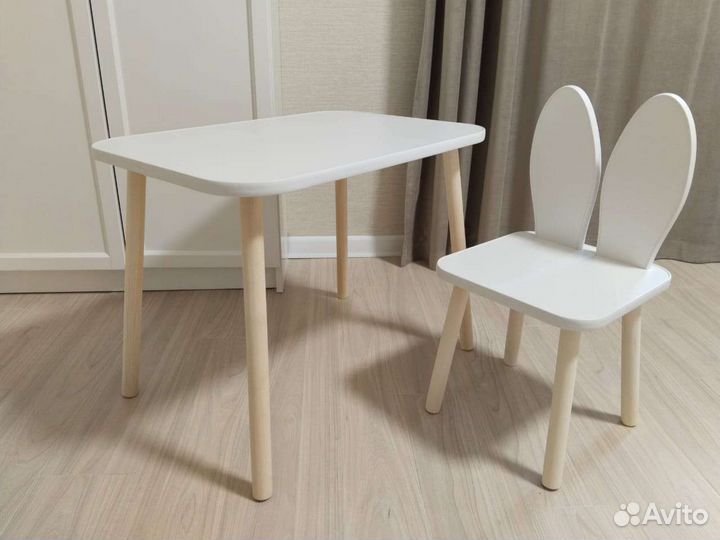 Комплект детский стол и стул зайка