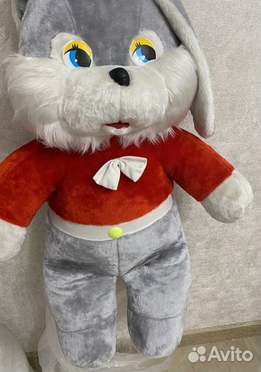 Игрушка зайка большая, мягкая