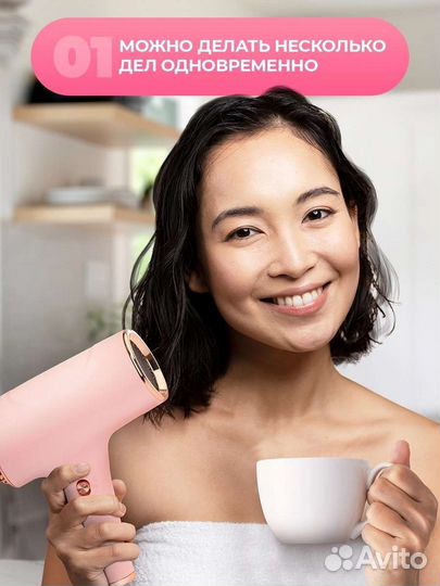 Фен для волос, беспроводной, профессиональный