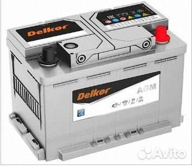Аккумулатор Delkor AGM LN4 / H7 80Ач Start-Stop