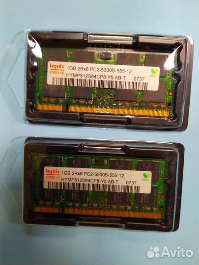 Sodimm ddr2 2gb (2шт по 1GB)