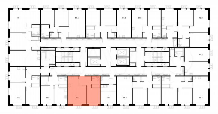 1-к. квартира, 40,9 м², 17/17 эт.