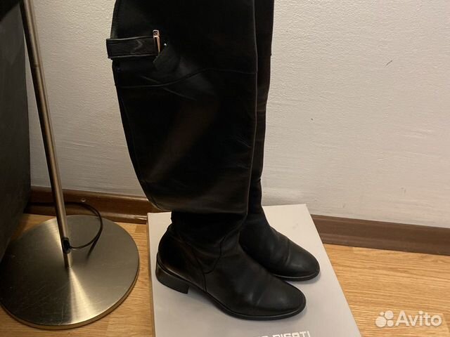 Сапоги ботфорты натуральная кожа 36