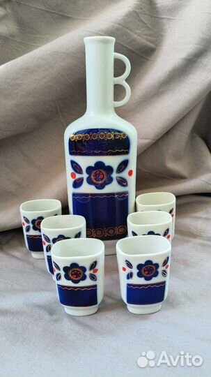 Штоф Графин с рюмками СССР Городница