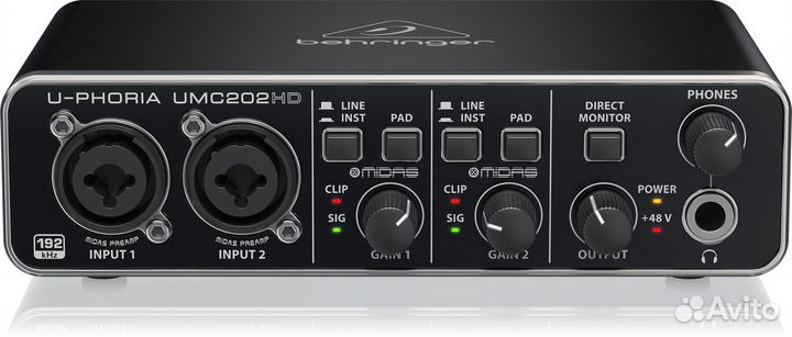 Аудиоинтерфейс Behringer UMC202HD