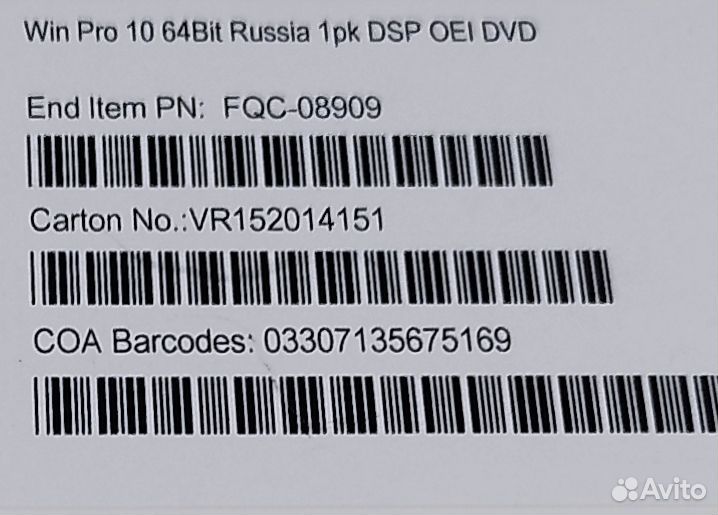 Windows 10 pro 64 bit