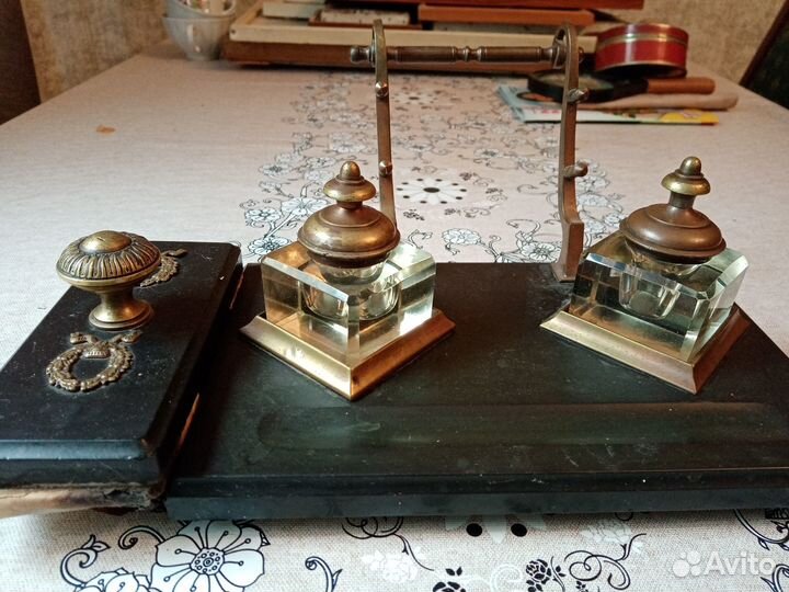 Чернильный набор старинный мраморный