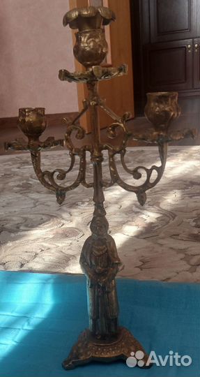 Канделябр бронза на 3 свечи