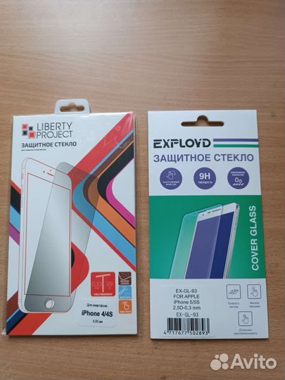 Защитное стекло на iPhone 4/4s и 5/5s