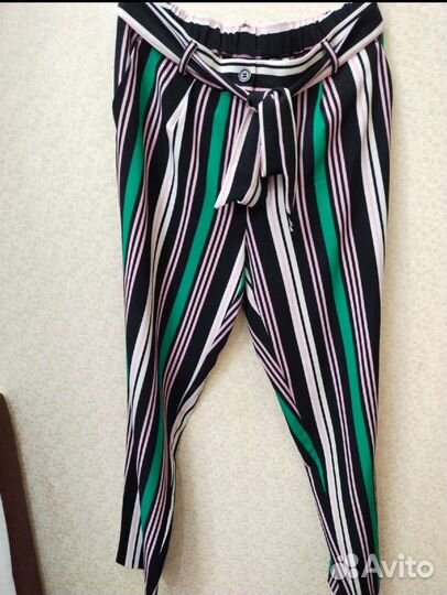Брюки яркие в полоску