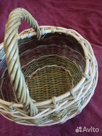 Корзина плетеная овальная из дерева из лозы из ивы