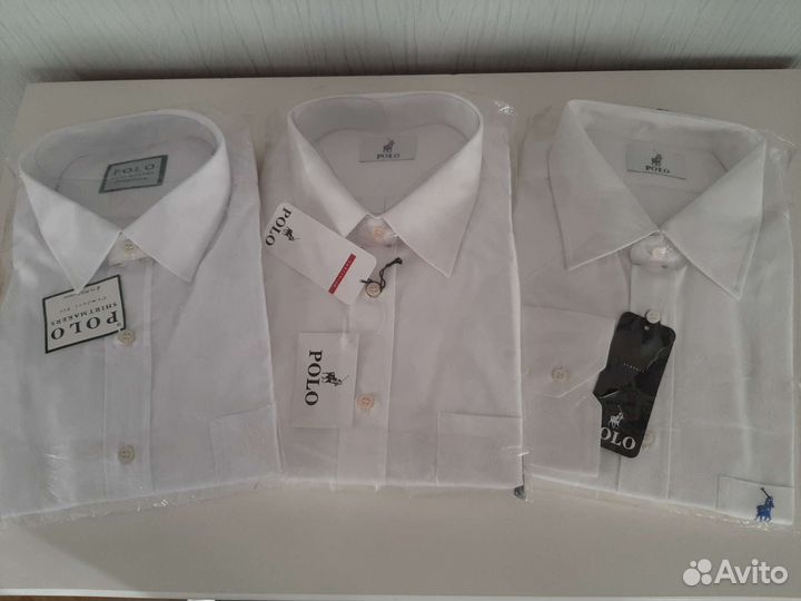 Нов.фирменные муж.рубашки разм.48см.по шее(19 inc)