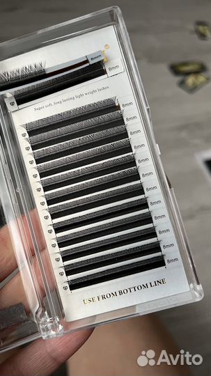 Готовые пучки ресниц 2D 0,10 толщина